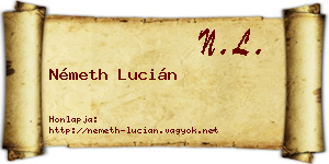 Németh Lucián névjegykártya