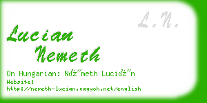 lucian nemeth business card